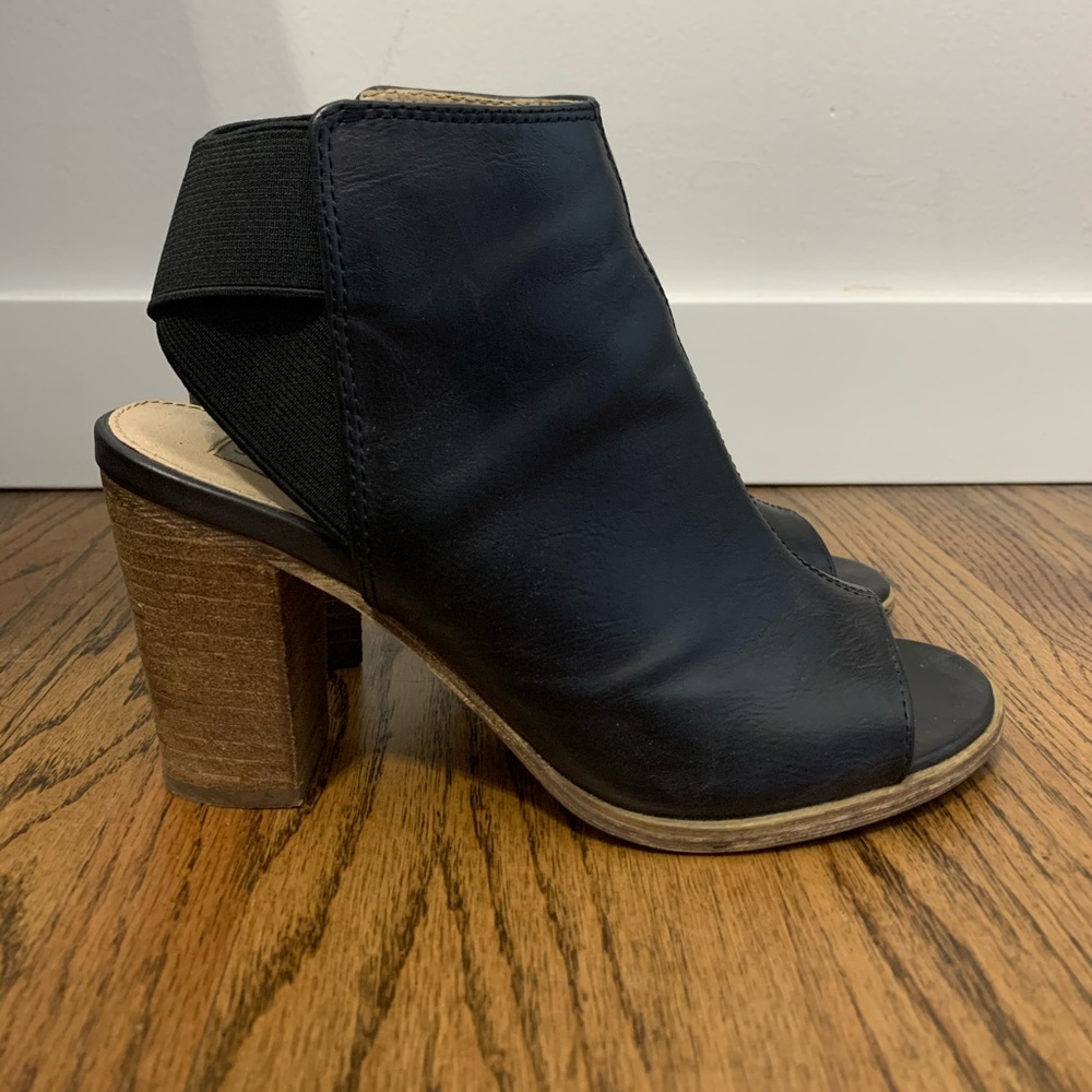 Black Steve Madden Block Heel